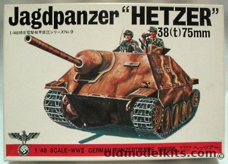 Bandai 1/48 Jagdpanzer Hetzer 38(t) 75mm (Kfz 138) Pz Jag Wag 638/10, 8239-300 plastic model kit